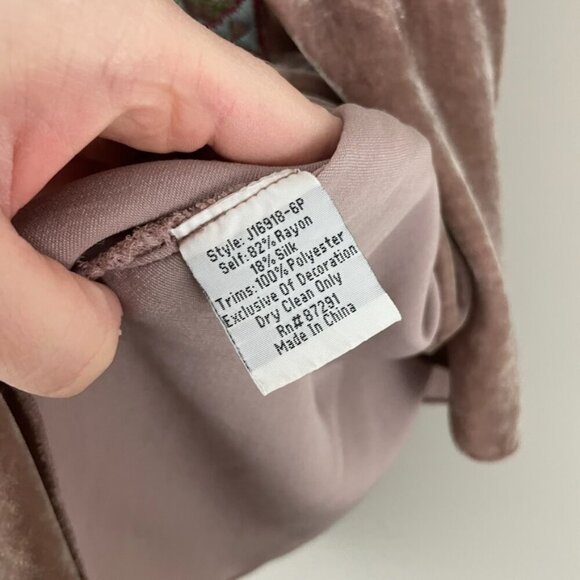 Johnny Was Cherelle Floral Embroidered Velvet Drape Top Size XXL Petite - Picture 4 of 8